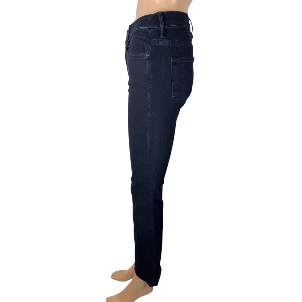 Mother The Insider Ankle High Rise Bootcut Jeans in Holding Hands Dark Wash - Picture 2 of 12